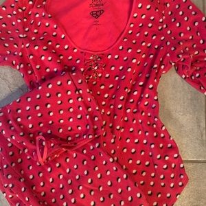 Betsey Johnson small like new fleece pajama sleep set